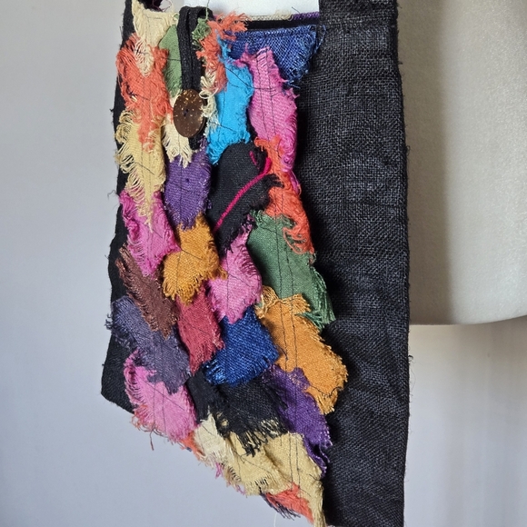 Colorful Multicolor Patchwork Bohemian Hippie Crossbody Bag - Picture 4 of 8